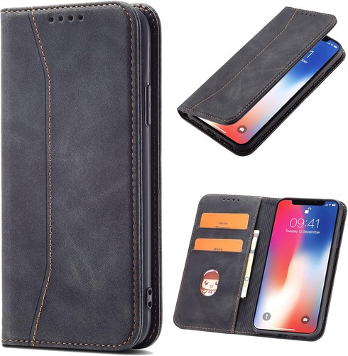 Okzone black leather flip - black,